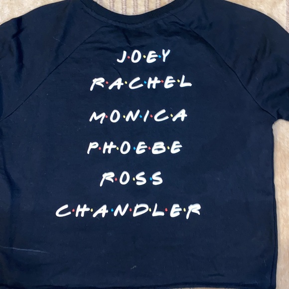 Friends Black Cropped Sweatshirt NEW!! Size 2 - Picture 4 of 4
